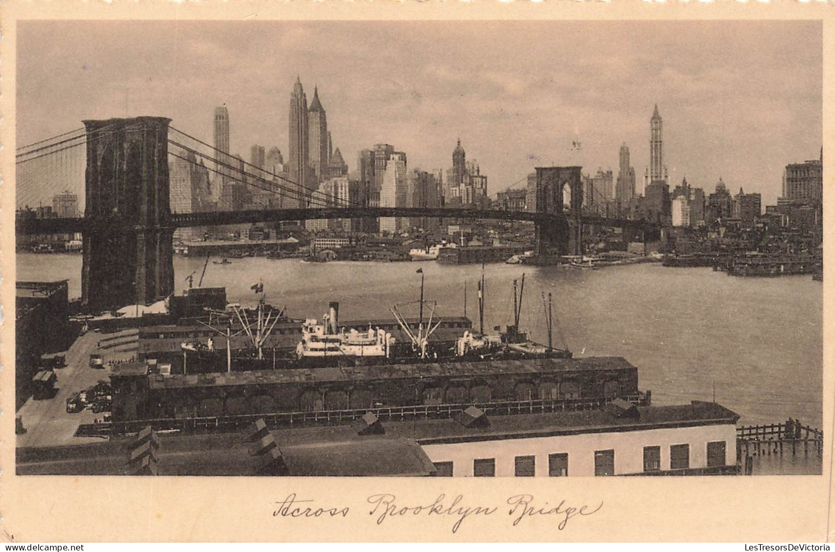 ETATS UNIS - New York - Across Brooklyn Bridge - Carte Postale Ancienne - Brooklyn