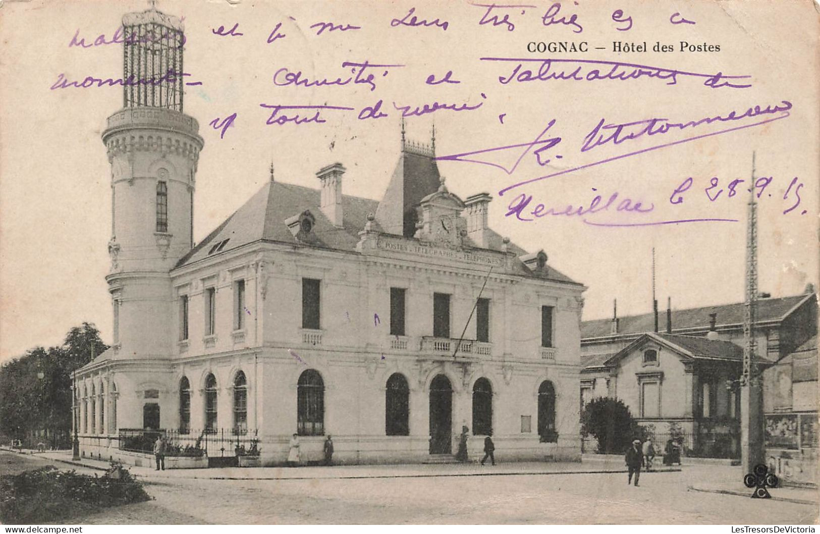 FRANCE - Cognac - Vue Générale De L'hôtel - Hôtel Des Postes - Carte Postale Ancienne - Cognac