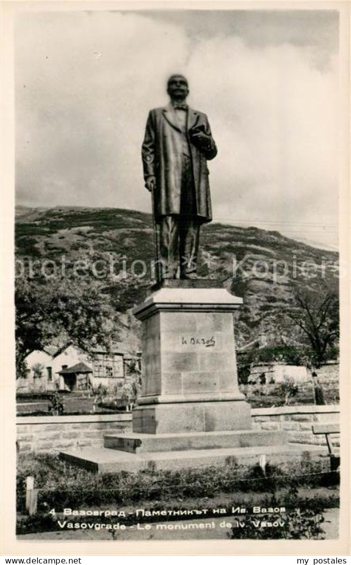 72984654 Vazovgrad Monument De Vasov Denkmal Statue Vazovgrad - Bulgarie