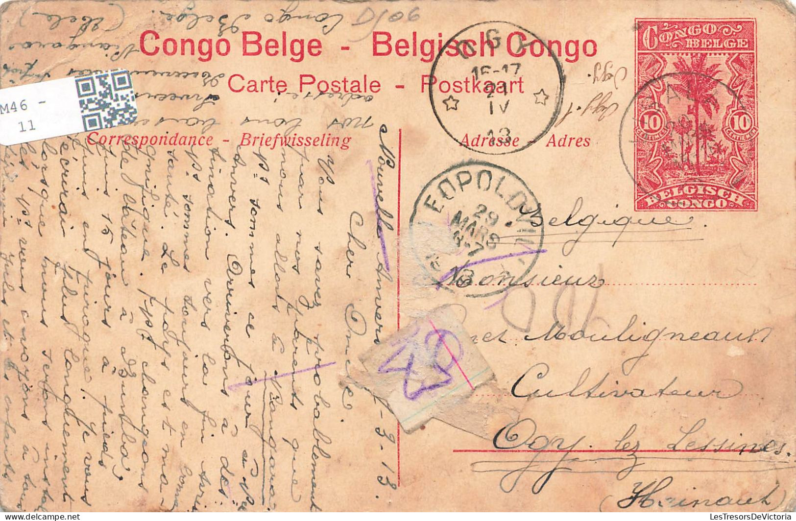 CONGO KINSHASA - Congo Belge - Un Léopard Dans La Nature - Carte Postale Ancienne - Belgisch-Kongo