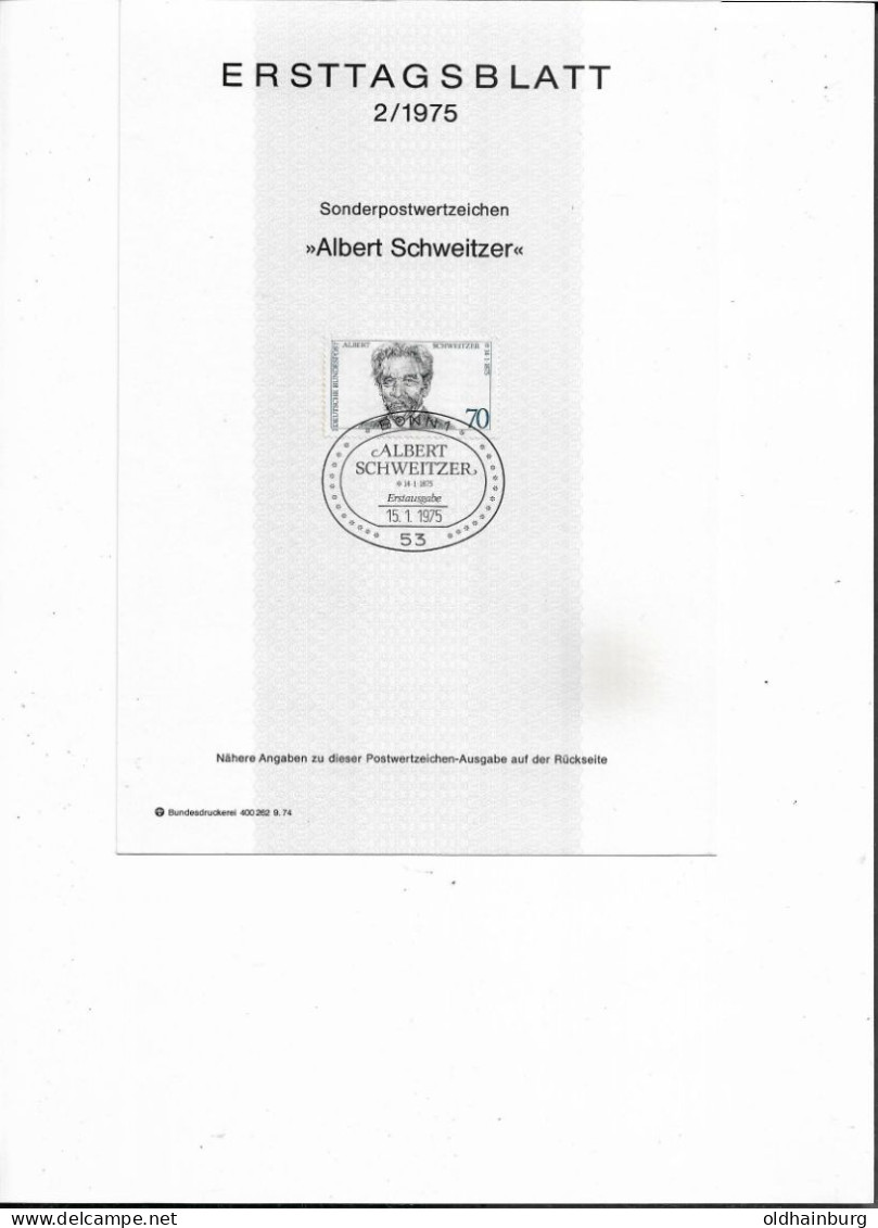 2004h: BRD- ETB 1974, Albert Schweitzer, Evangelischer Theologe - Cristianismo