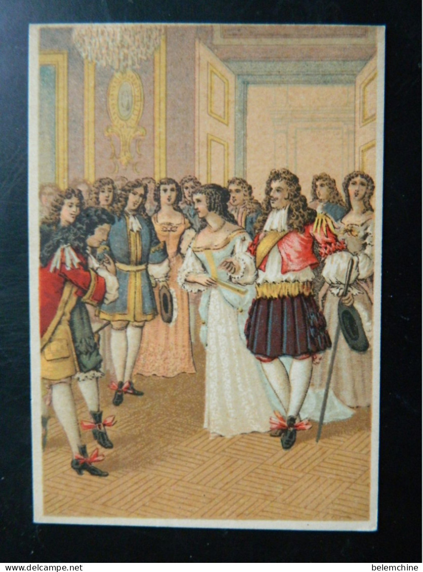 CHROMO LOUIS XIV   SA COUR         ( 1715 )     ( 12   X  8,5 Cms) - Artis Historia