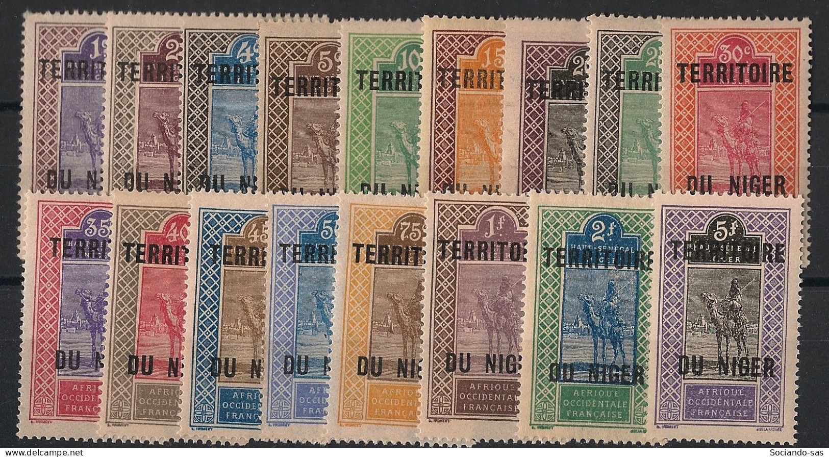 NIGER - 1921-22 - N°YT. 1 à 17 - Série Complète - Neuf Luxe ** / MNH / Postfrisch - Ungebraucht