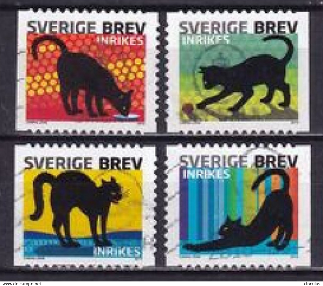 2010. Sweden. Cats. Used. Mi. Nr. 2735-38 - Oblitérés