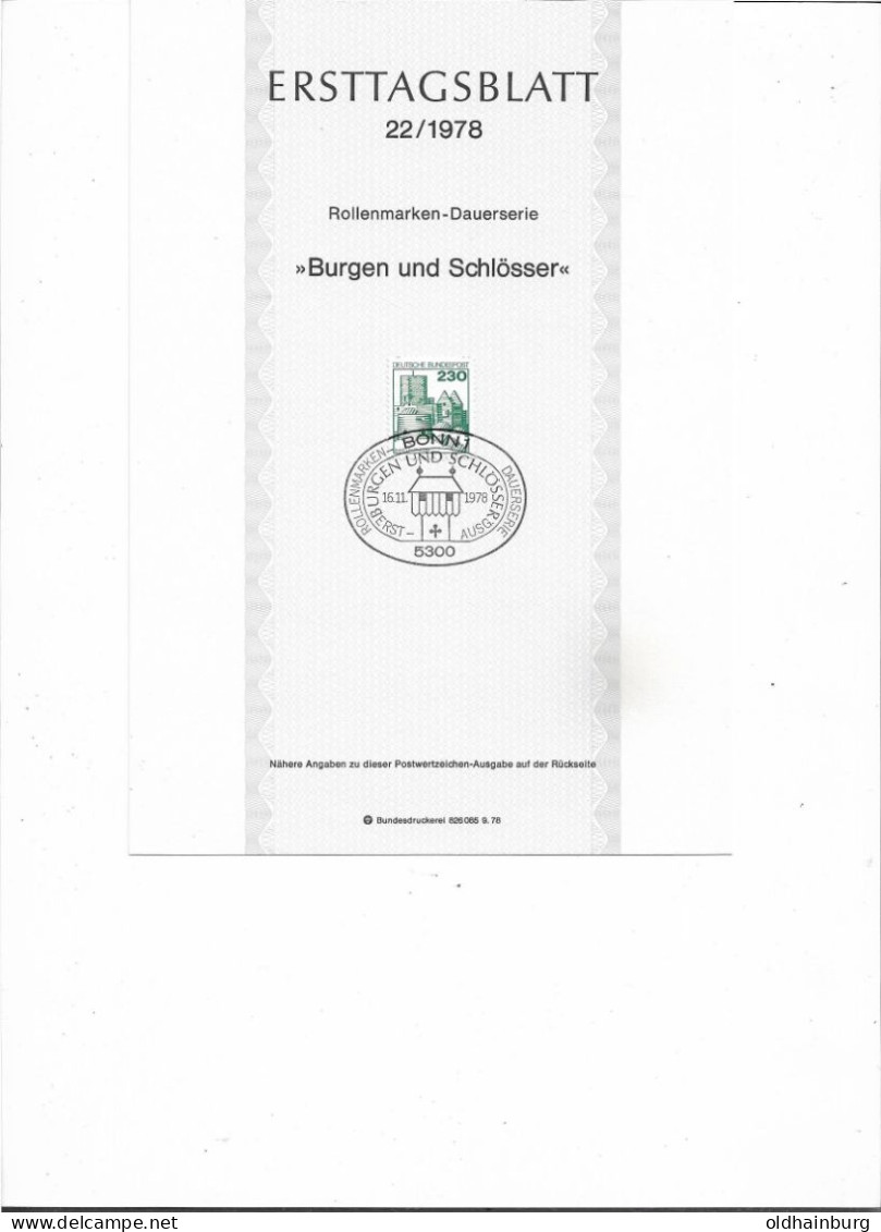 2004n: BRD- ETB 1978, Freimarke Aus "Burgen & Schlösser" Burg Lichtenberg 230 Pfg - Kusel