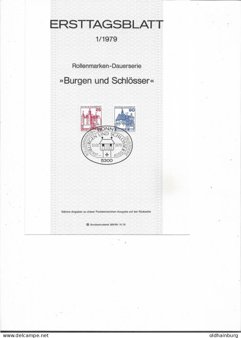 2004o: BRD- ETB 1978, Freimarke Aus "Burgen & Schlösser" Burg Vischering 90 Pfg (plus 25 Pfg Burg Gemen) - Luedinghausen