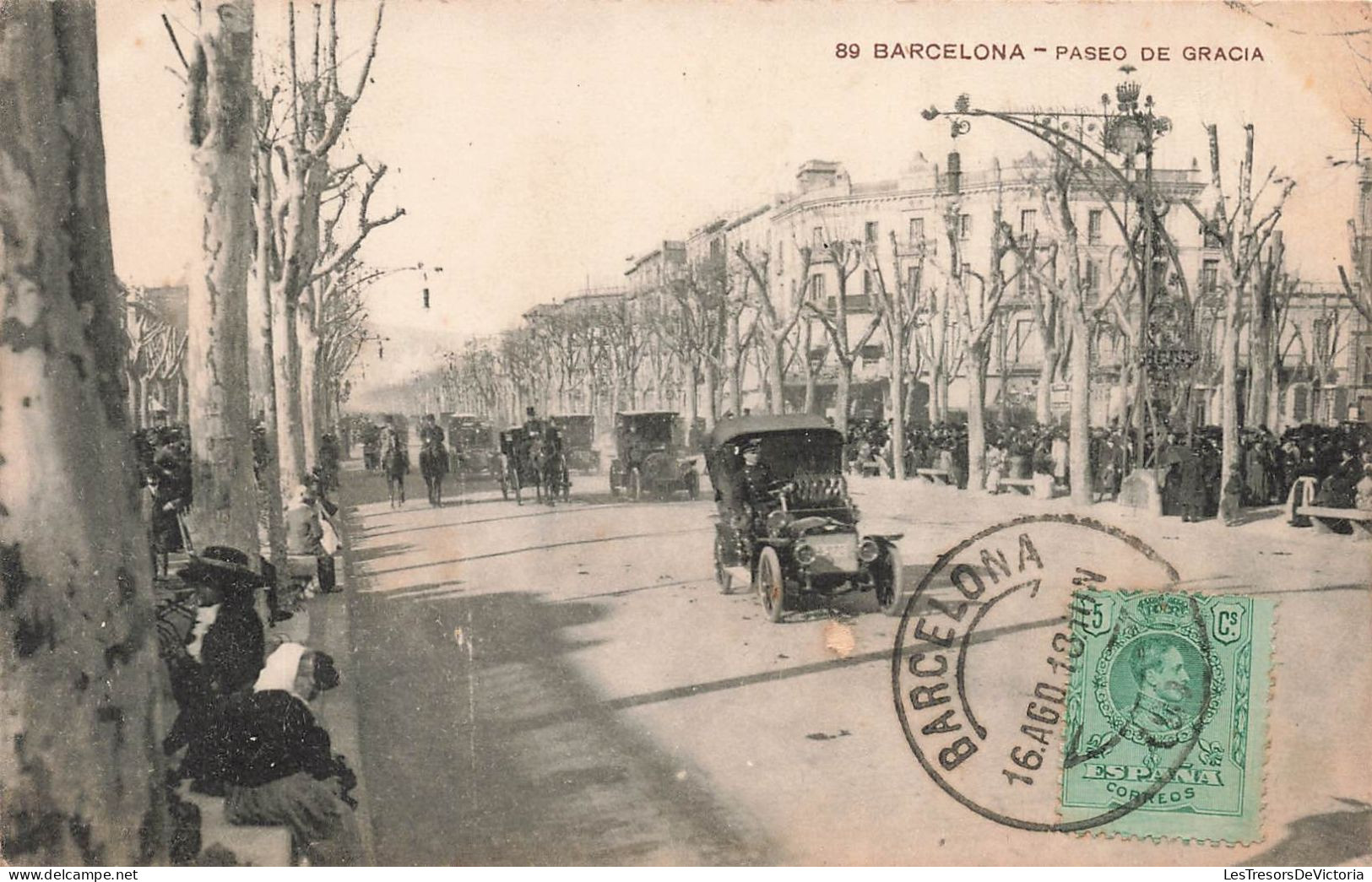 ESPAGNE - Barcelona - Paseo De Gracia - Carte Postale Ancienne - Barcelona