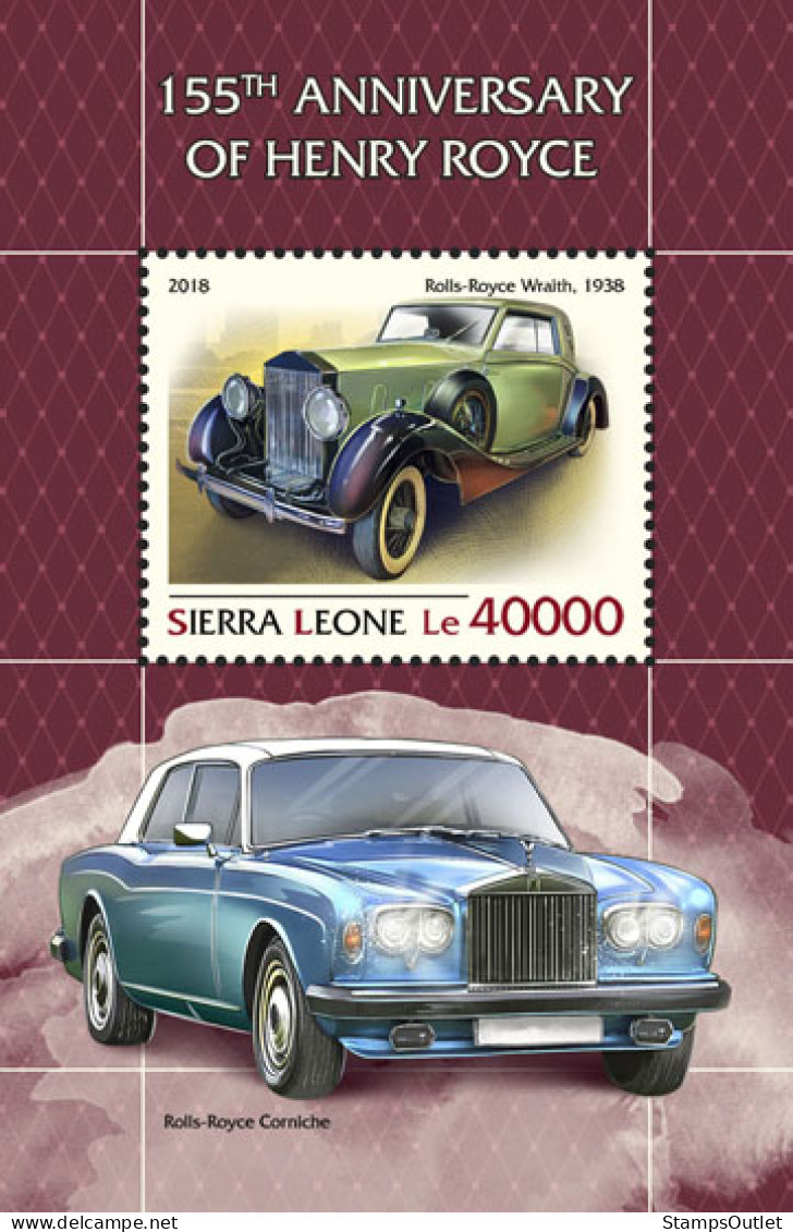  SIERRA LEONE 2018 MNH  Henry Royce  Michel Code: 10261 / Bl.1562, Scott Code: 4982, Yvert&Tellier Code: 1525 - Sierra Leone (1961-...)