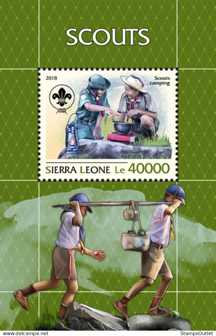  SIERRA LEONE 2018 MNH  Scouts  Michel Code:  10282 / Bl.1565. Scott Code: 4977. Yvert&Tellier Code: 1529 - Sierra Leone (1961-...)
