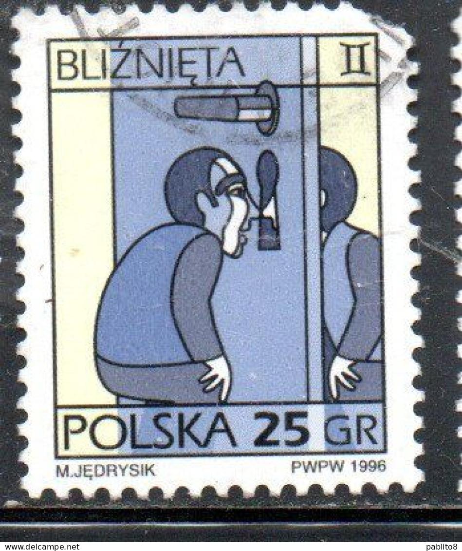 POLONIA POLAND POLSKA 1996 SIGNS OF THE ZODIAC GEMINI 25g USED USATO OBLITERE' - Gebraucht