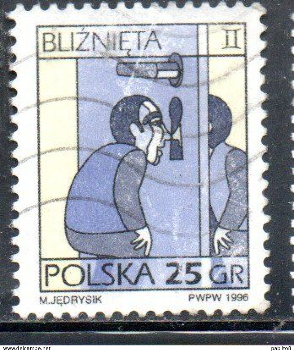 POLONIA POLAND POLSKA 1996 SIGNS OF THE ZODIAC GEMINI 25g USED USATO OBLITERE' - Gebraucht