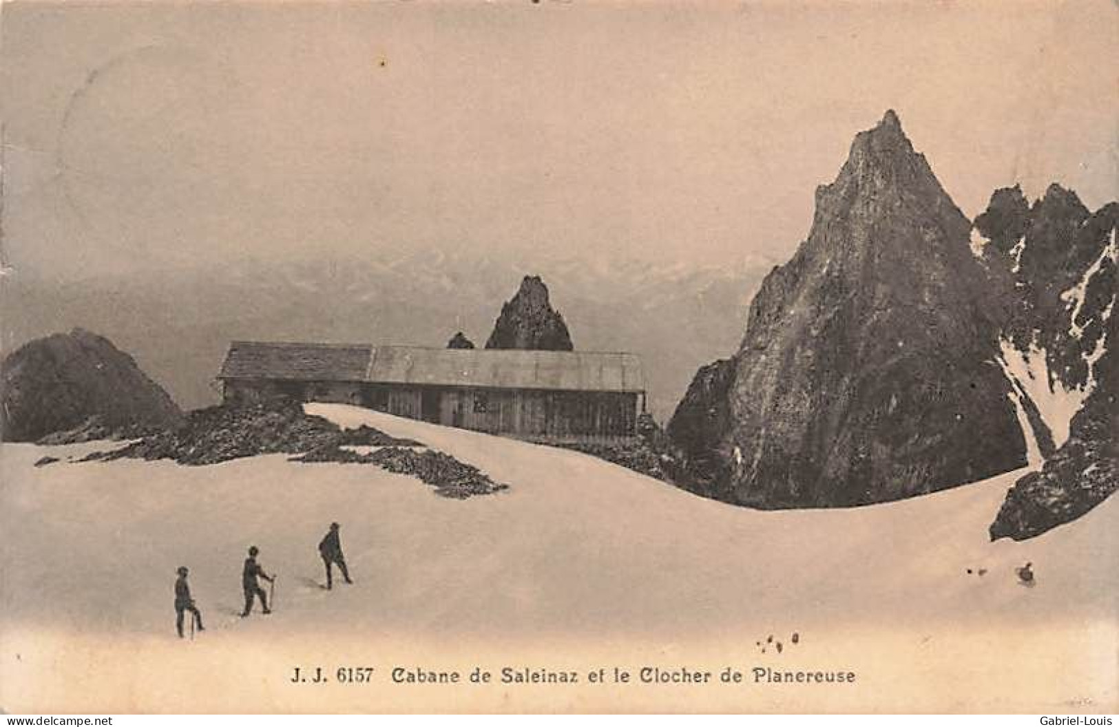 Cabane De Saleinaz Et Le Clocher De Planereuse 1917 - Orsières
