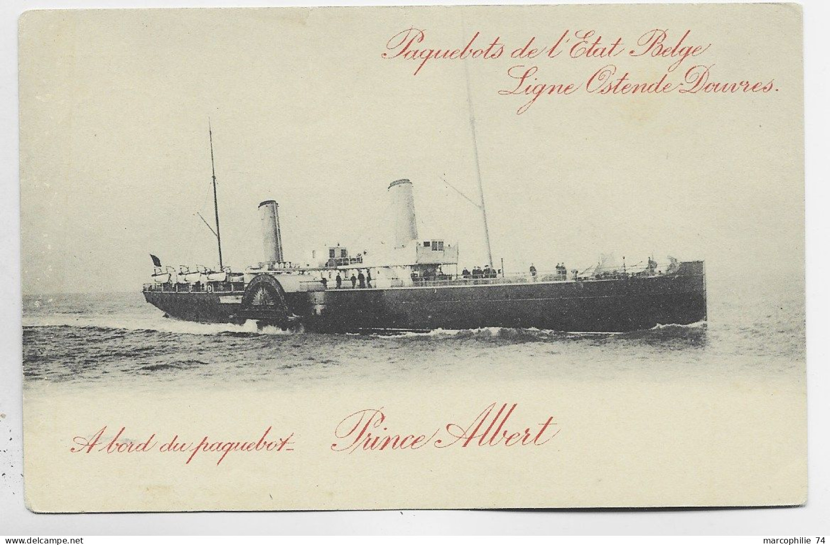 BELGIQUE ENTIER 10C CARTE PAQUEBOT ETAT BELGE PRINCE ALBERT + OBL LE HAVRE SPECIAL 17.12.1914 SEINE INFRE - Liner Cards