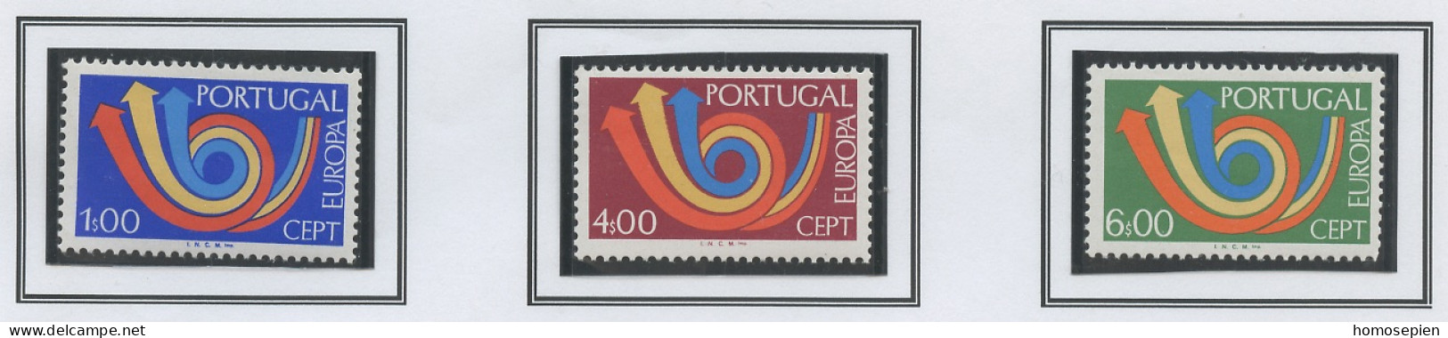 Europa CEPT 1973 Portugal Y&T N°1179 à 1181 - Michel N°1199 à 1201 *** - 1973