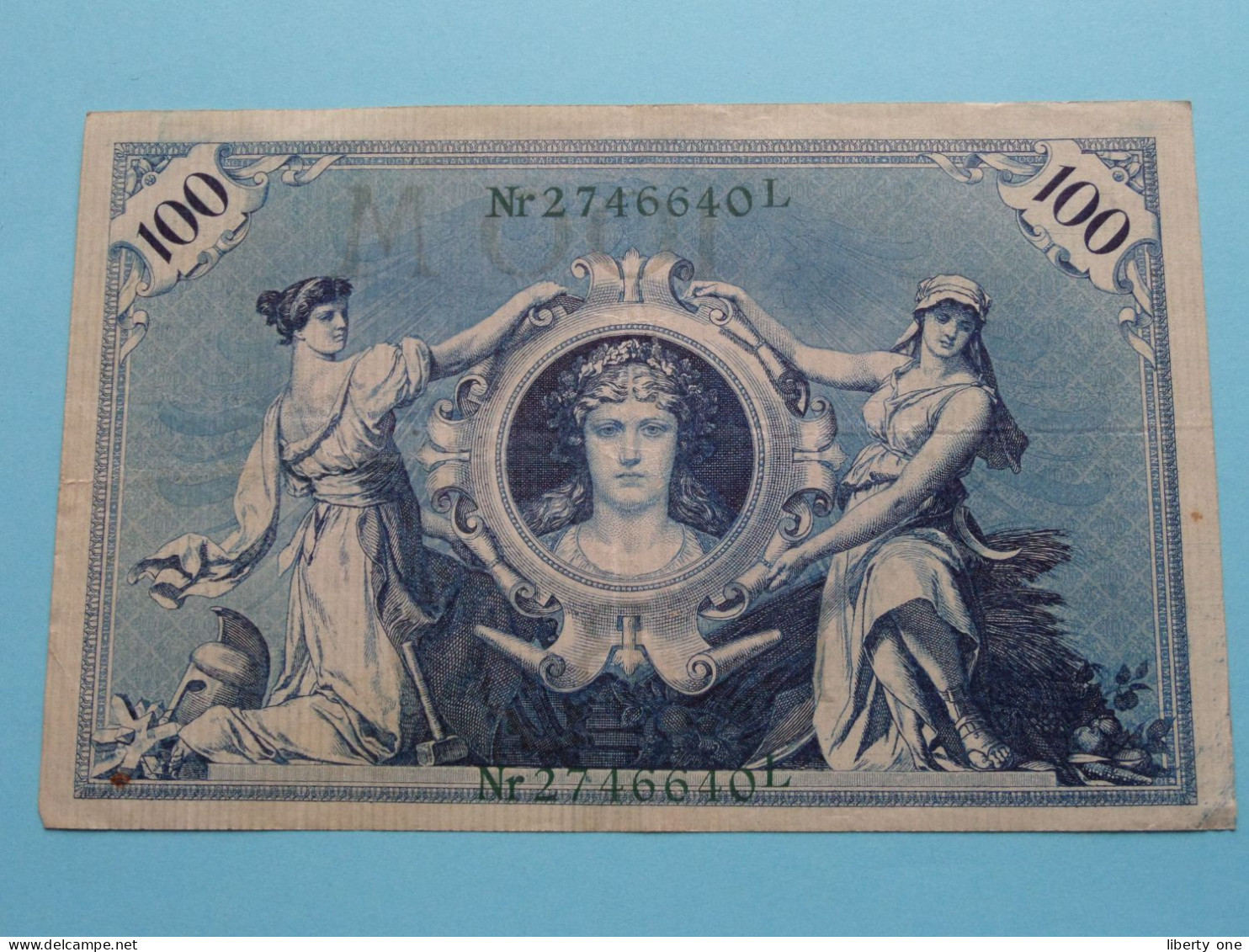 Reichsbanknote 100 Ein Hundert Mark Nr.2746640L - Berlin Den 7 Februar 1908 ( Zie / Voir Scans ) VF ! - 100 Mark