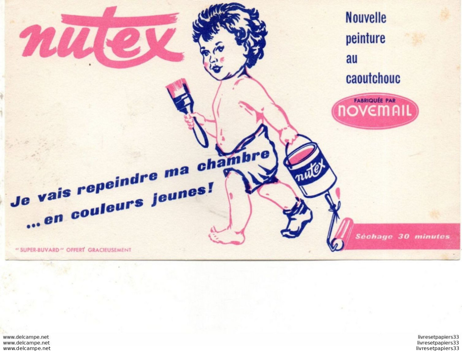 Buvard NUTEX Fabriqué Par Novemail - Pinturas