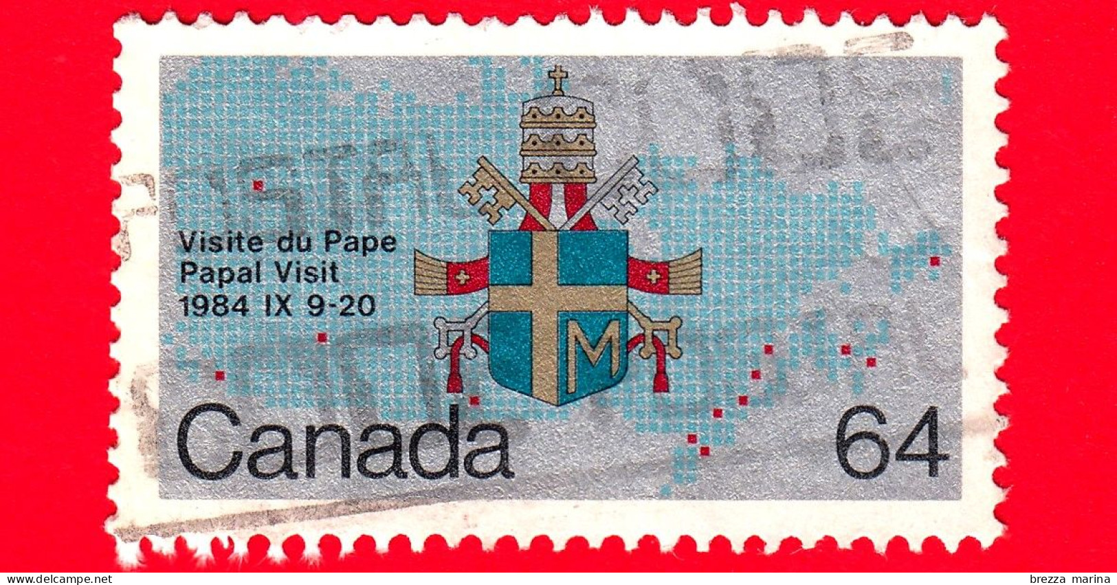 CANADA - Usato - 1984 - Visita In Canada Del Papa Giovanni Paolo II - 64 - Gebruikt