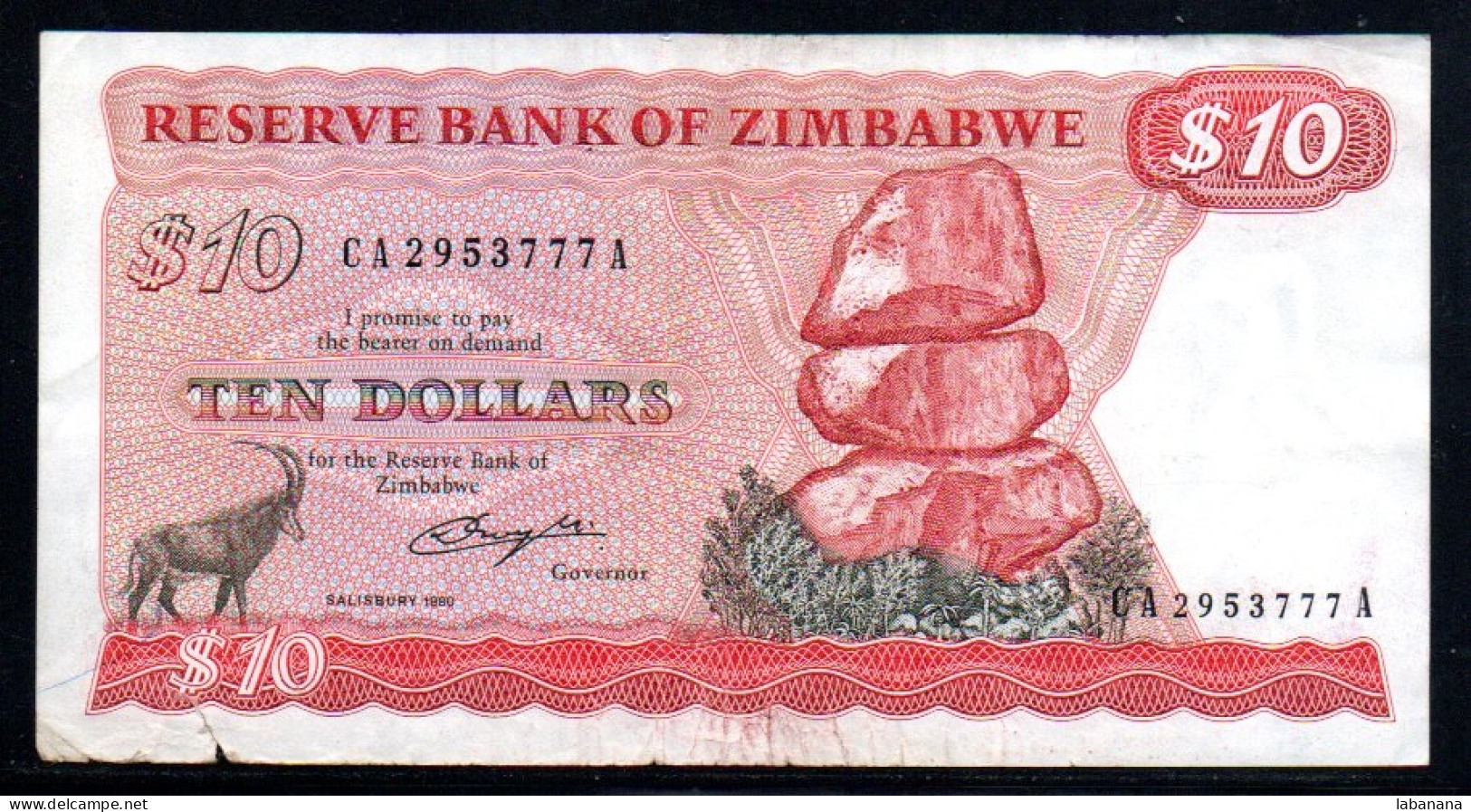 509-Zimbabwe 10$ 1980 CA295A - Simbabwe