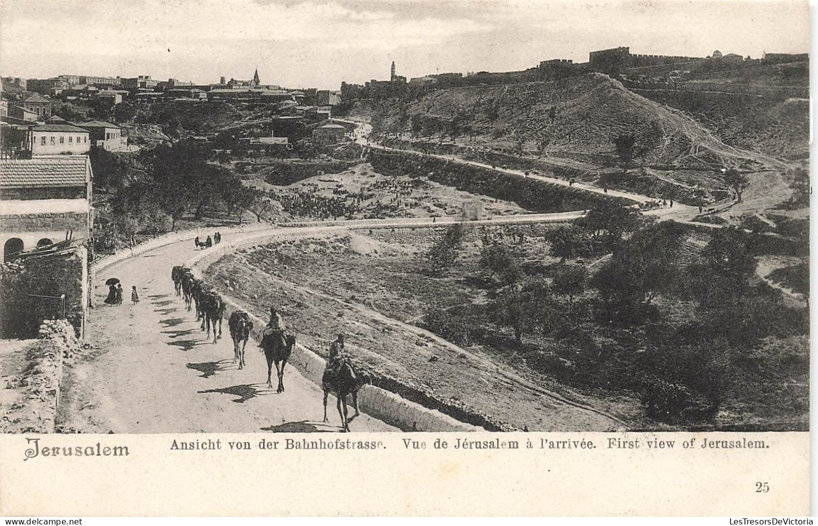 ISRAEL - Jerusalem - Ansicht Von Der Bahnhofstrasse - Vue De Jérusalem à L'arrivée - Carte Postale Ancienne - Israel