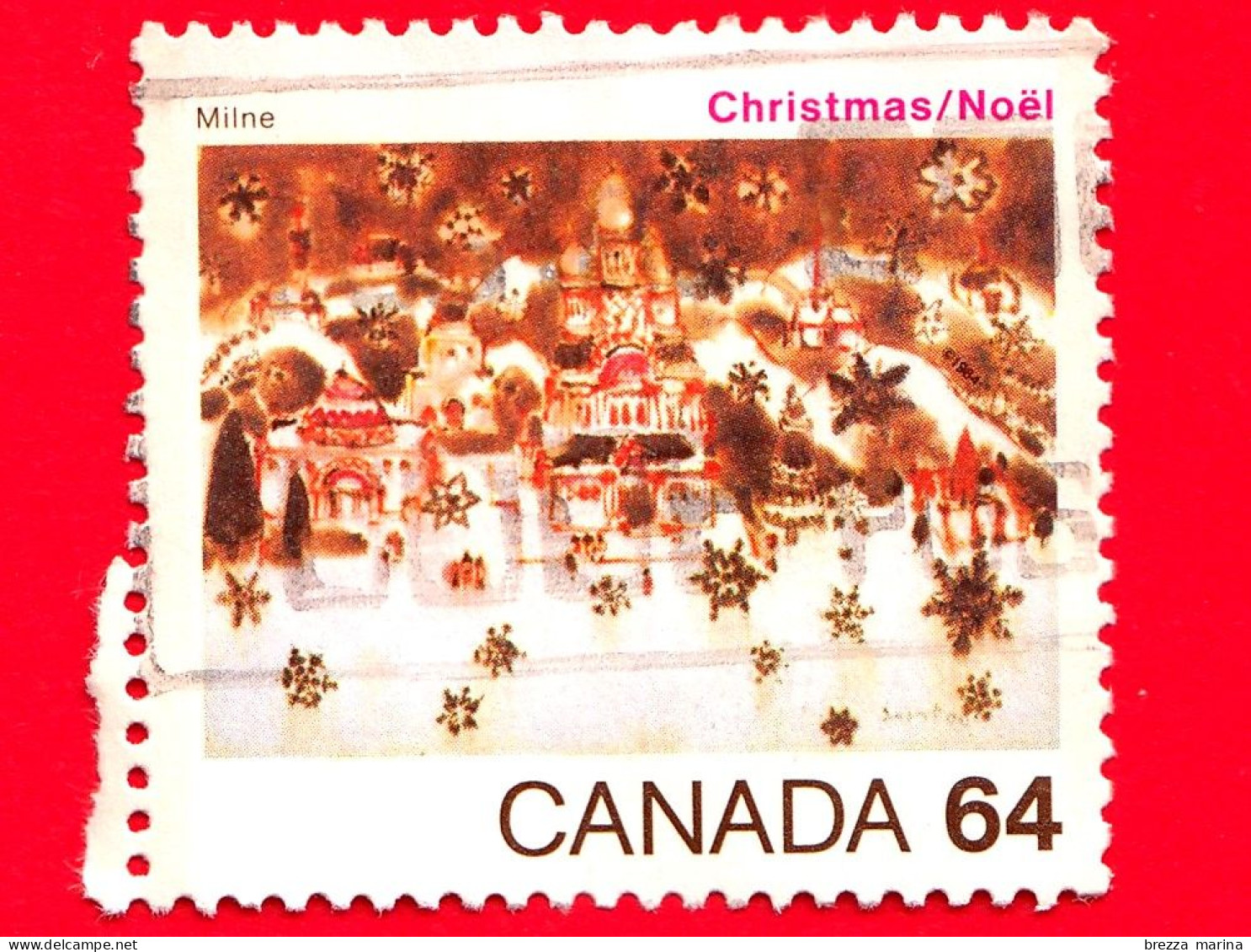 CANADA - Usato - 1984 - Natale - Christmas - Noel - Neve A Betlemme Dipinto Di David Milne - 64 - Usados