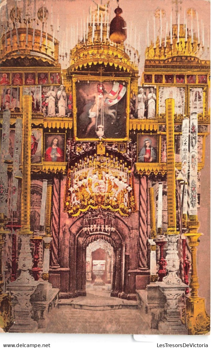 ISRAEL - Jerusalem - Intérieur Du St Sépulcre - The Interior Of The Holy Sepulchre - Carte Postale Ancienne - Israel
