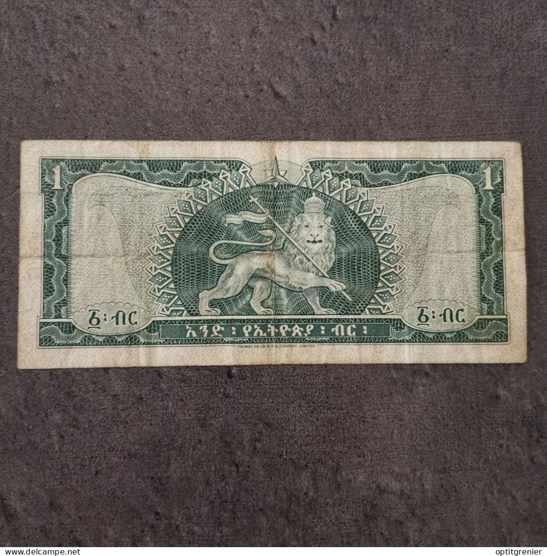 BILLET CIRCULE 1 DOLLAR 1966 ETHIOPIE / ETHIOPIA BANKNOTE - Ethiopie