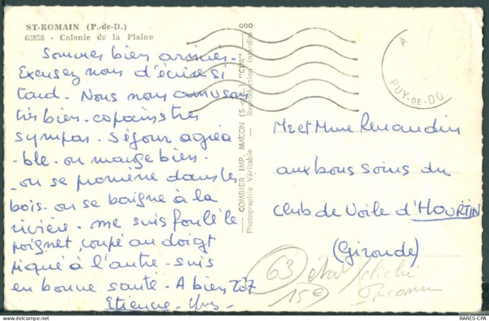 63 SAINT ROMAIN - Colonie De La Plaine / ETAT - Other & Unclassified