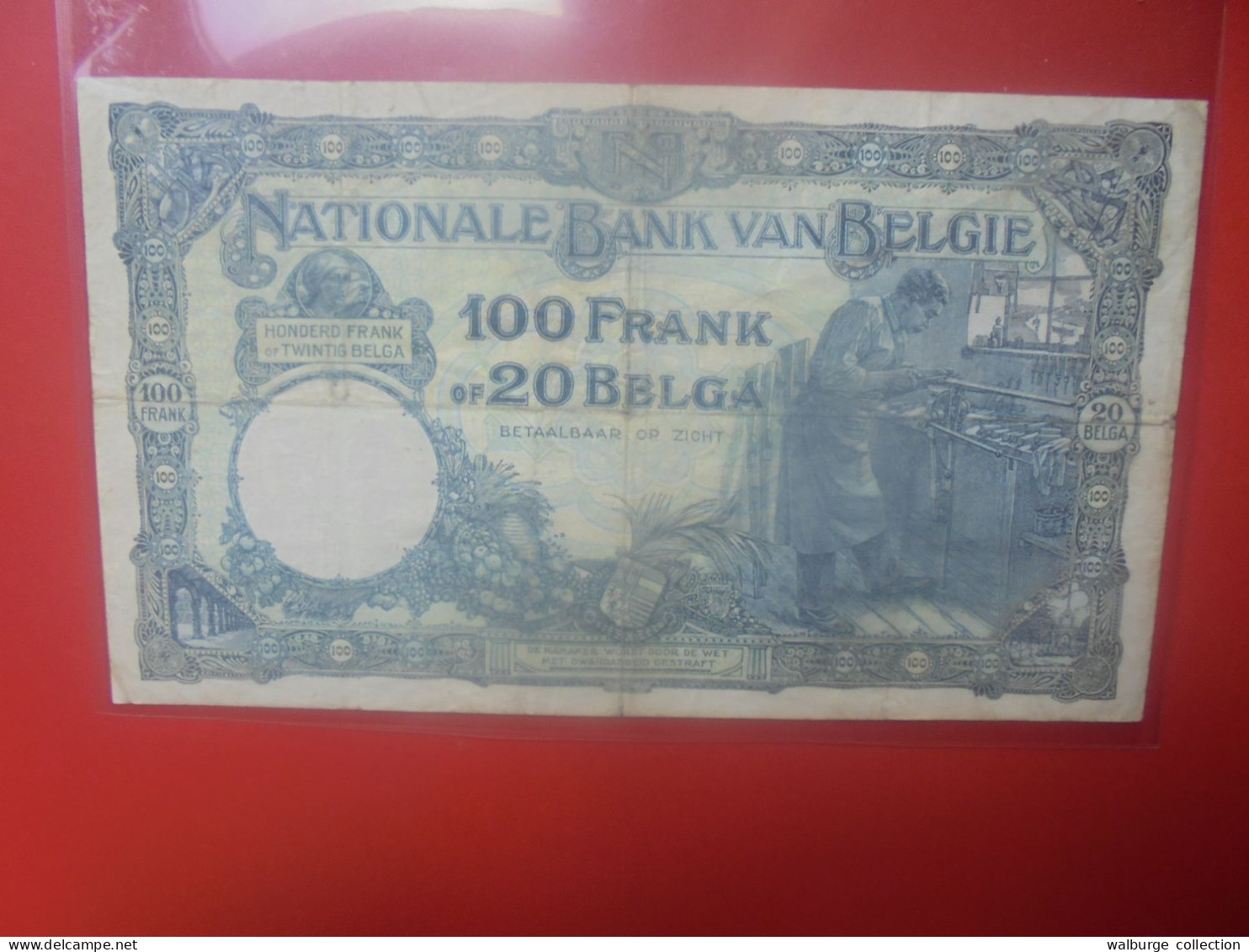 BELGIQUE 100 Francs 24-5-1932 COTES:20-40-100 EURO Circuler (B.33) - 100 Francs & 100 Francs-20 Belgas