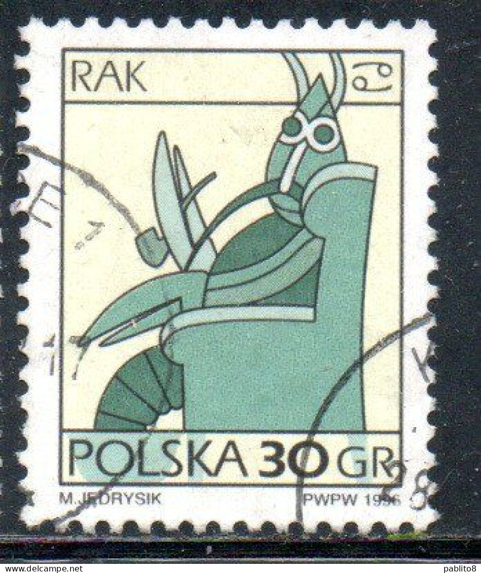 POLONIA POLAND POLSKA 1996 SIGNS OF THE ZODIAC CANCER 30g USED USATO OBLITERE' - Gebraucht