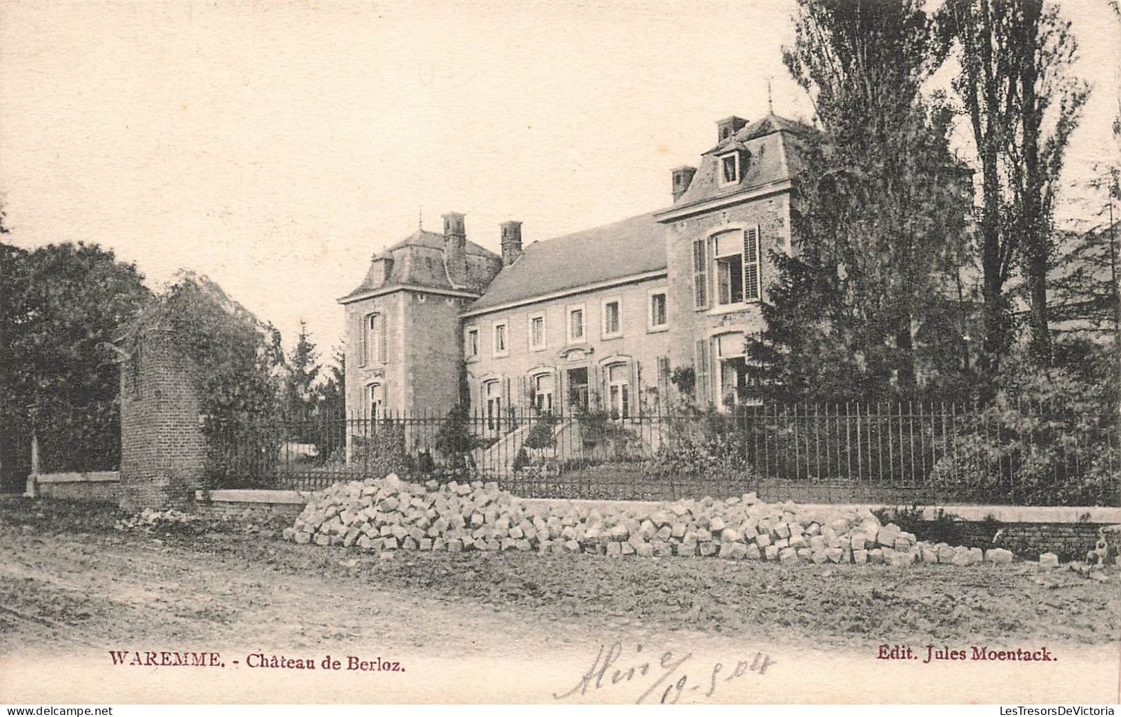 BELGIQUE - Waremme - Château De Berlioz - Entrée - Pavés - Dos Non Divisé - Carte Postale Ancienne - Waremme