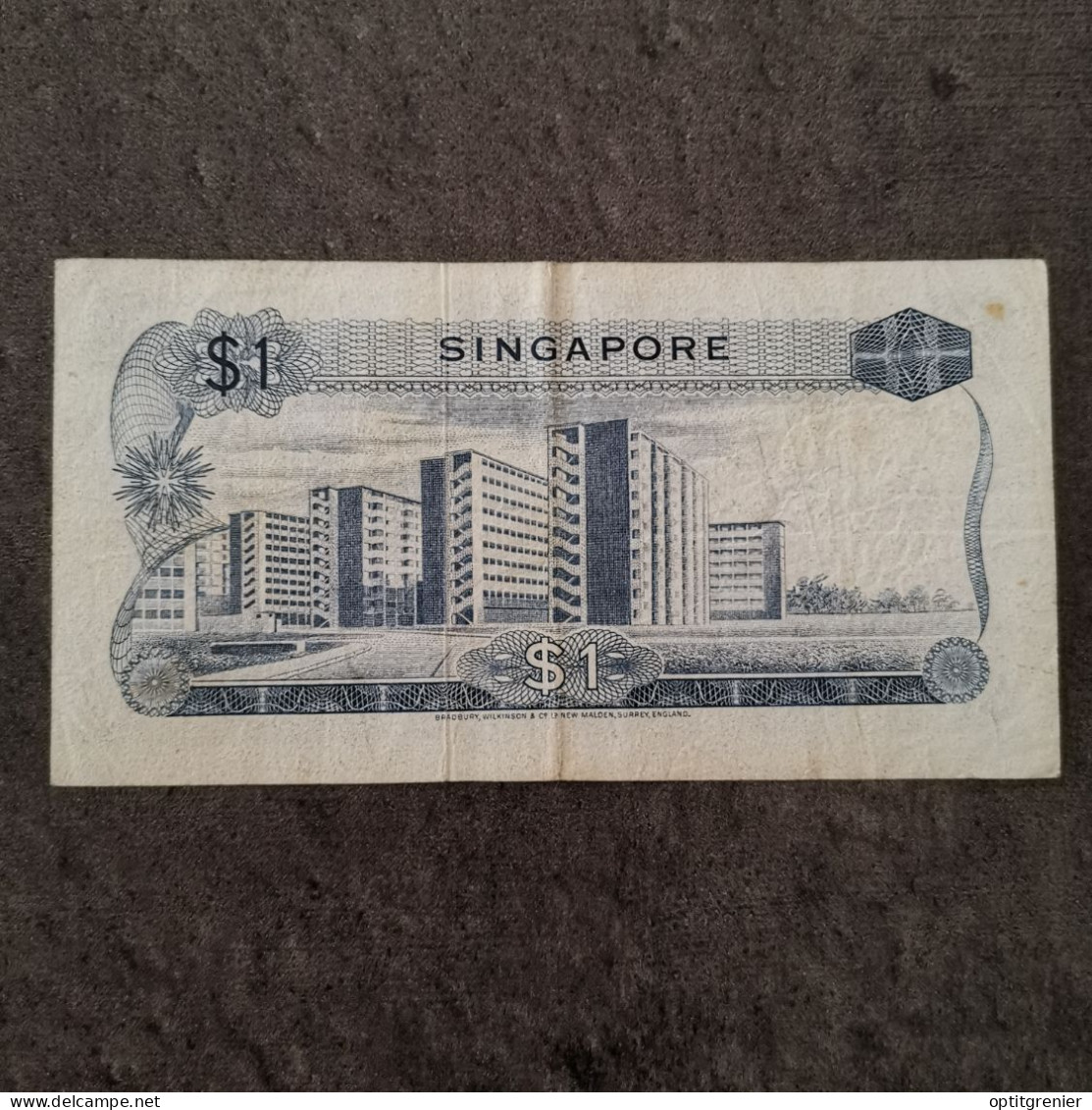 BILLET CIRCULE 1 DOLLAR 1972 SINGAPOUR / SINGAPORE BANKNOTE - Singapour