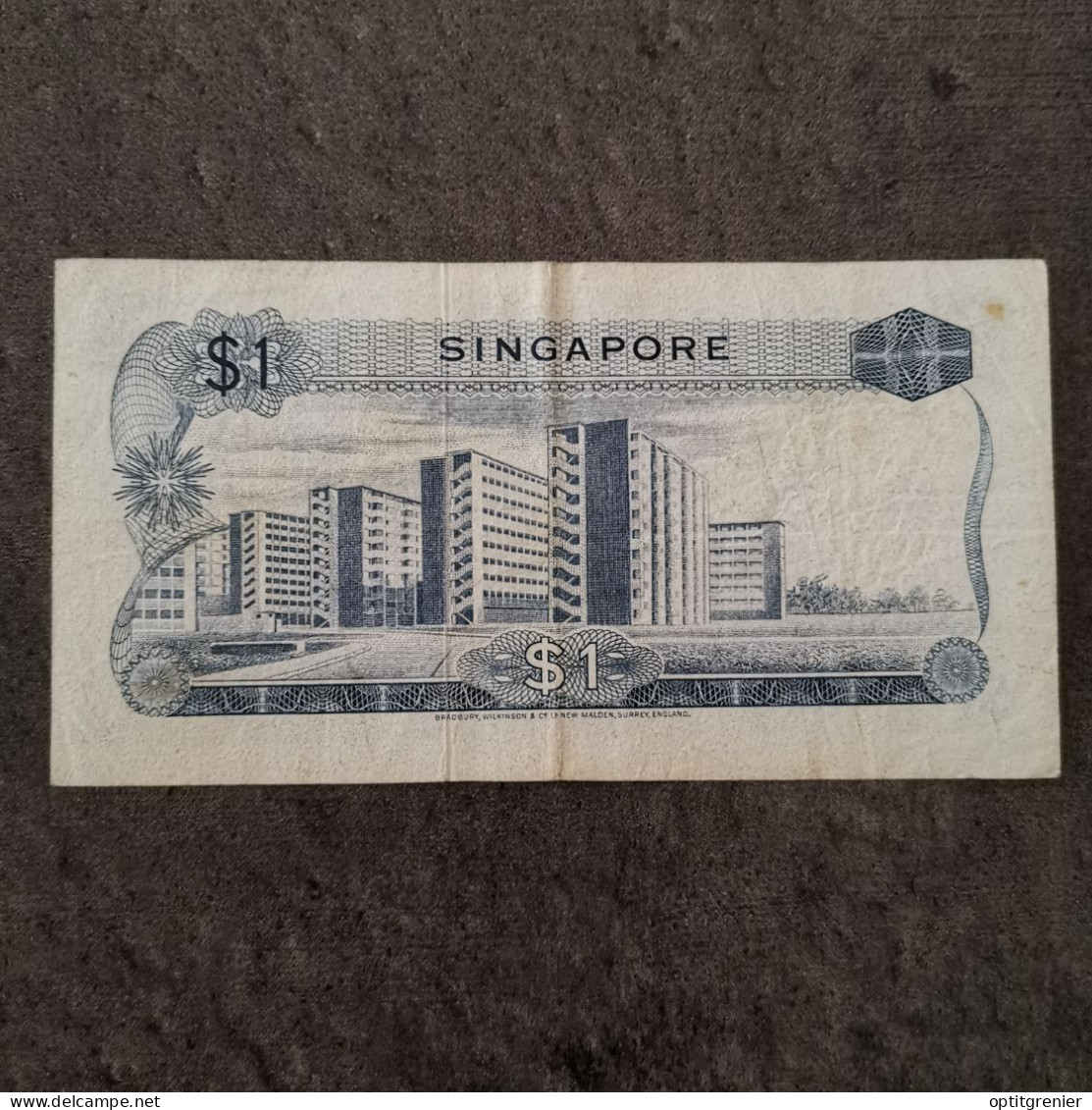 BILLET CIRCULE 1 DOLLAR 1972 SINGAPOUR / SINGAPORE BANKNOTE - Singapur