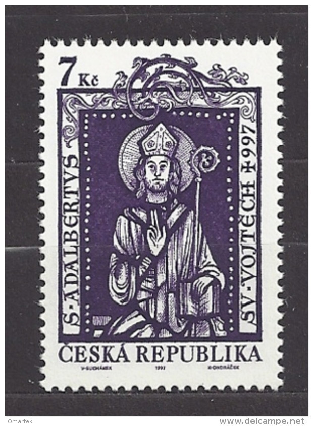 Czech Republic 1997 ** Mi 141 Sc 3012 St. Vojtech  997, Hl. Adalbert. Tschechische Republik - Ungebraucht
