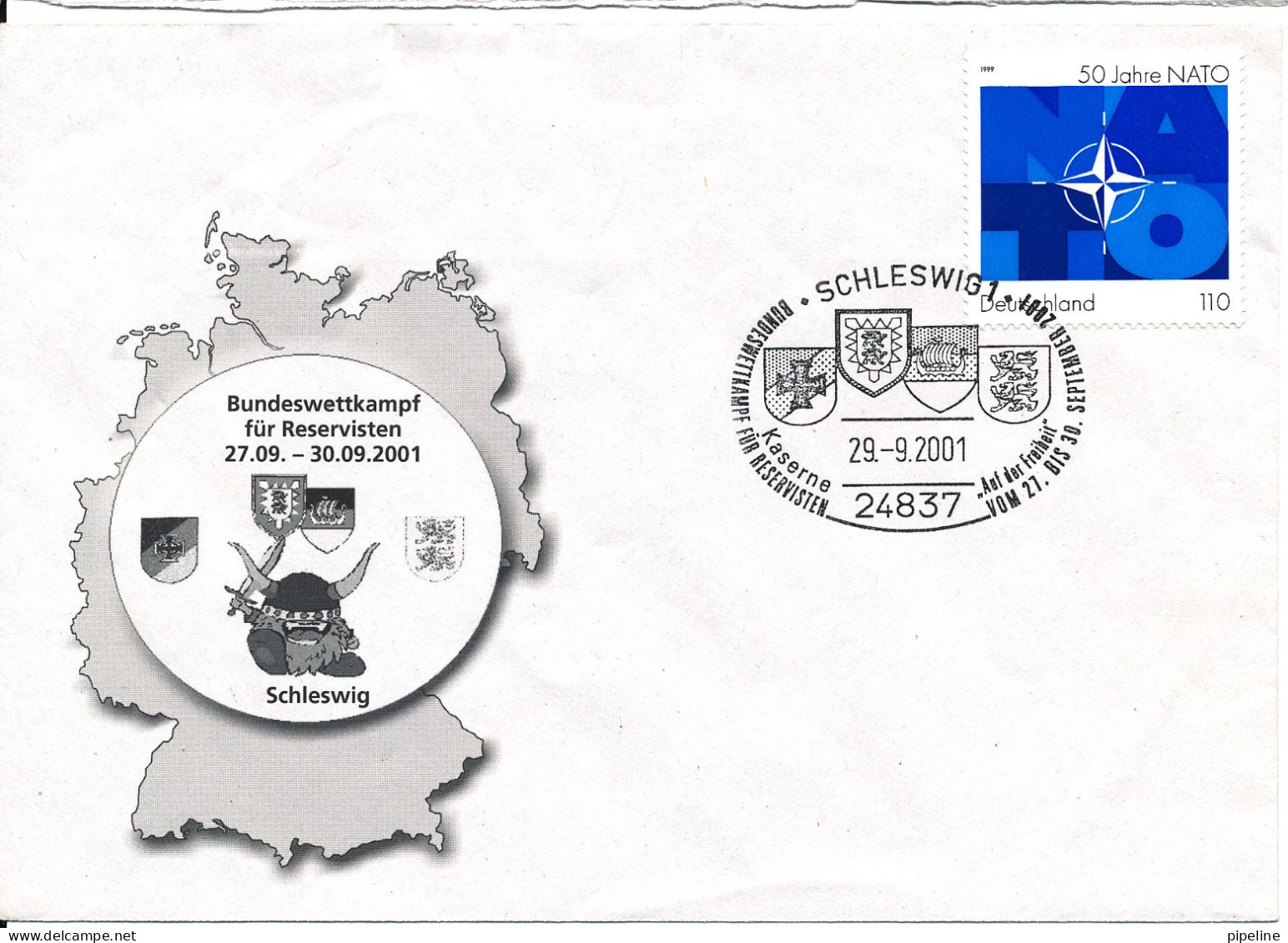 Germany Nice Cover With NATO Stamp 29-9-2001 With Cachet - NAVO