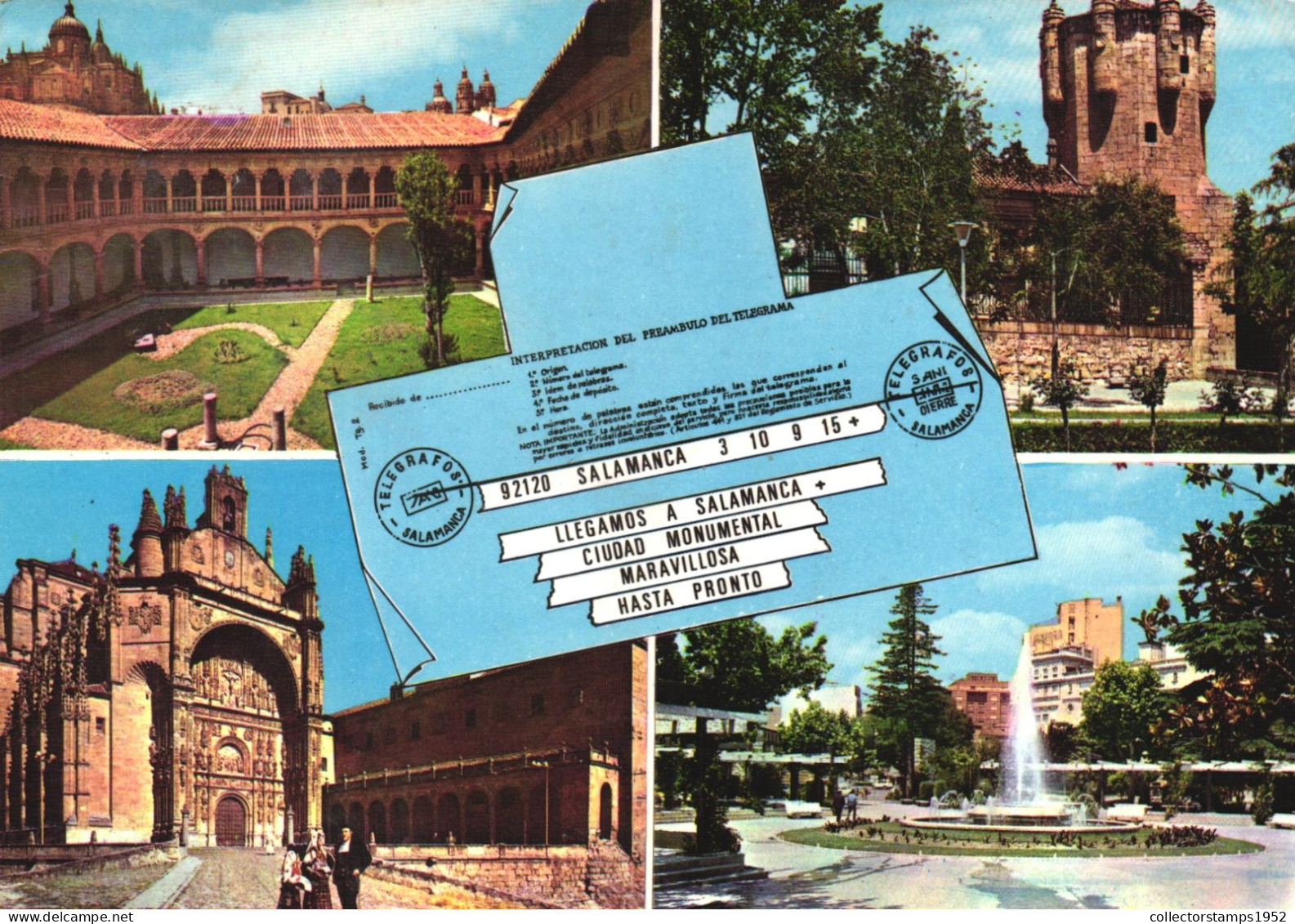 SALAMANCA, MULTIPLE VIEWS, ARCHITECTURE, CONVENT, TOWER, FOUNTAIN, PARK, SPAIN, POSTCARD - Salamanca