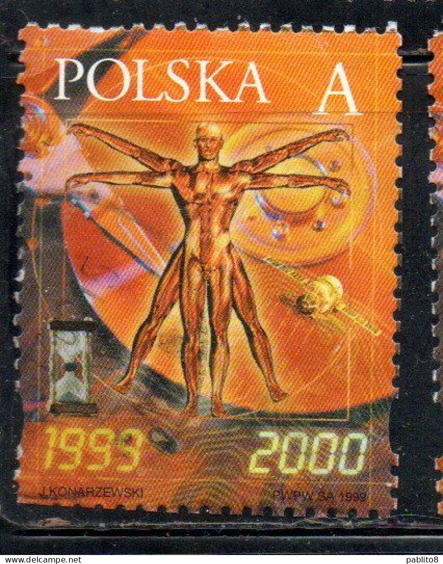 POLONIA POLAND POLSKA 1999 2000 NEW YEAR A USED USATO OBLITERE' - Gebraucht