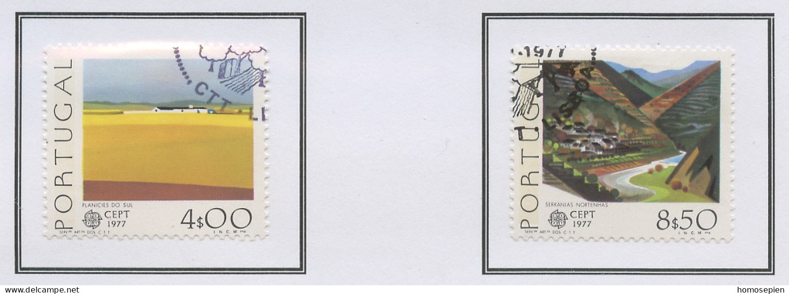 Portugal 1977 Y&T N°1340 à 1341 - Michel N°1360y à 1361y (o) - EUROPA - 1bdpg - Used Stamps