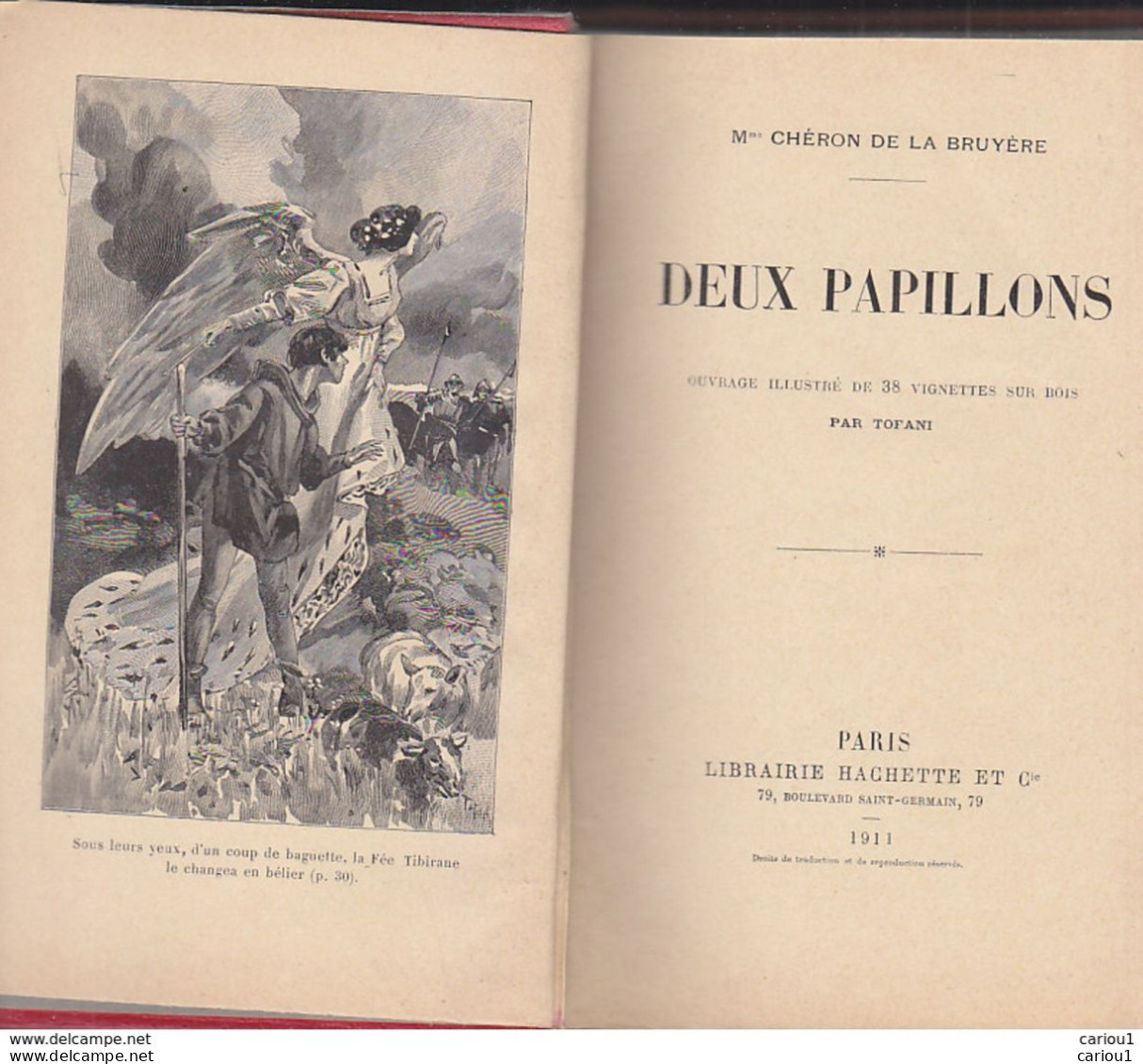 C1 Cheron De La Bruyere DEUX PAPILLONS Bibliotheque Rose Illustree 1911 TOFANI Port Inclus France - Biblioteca Rosa