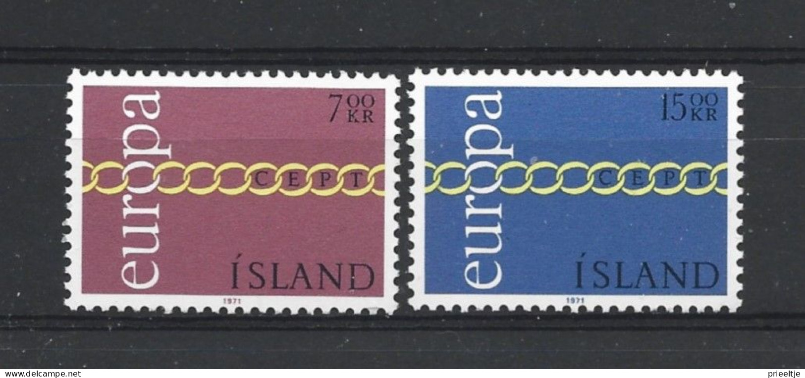 Iceland 1971 Europa Y.T. 404/405 ** - Neufs