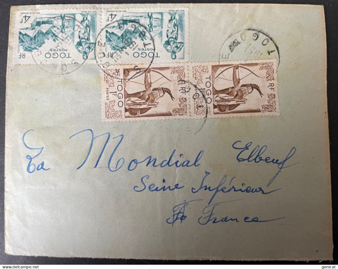 Togo Lettre De Sokodé 1951 Pour Elbeuf - Storia Postale