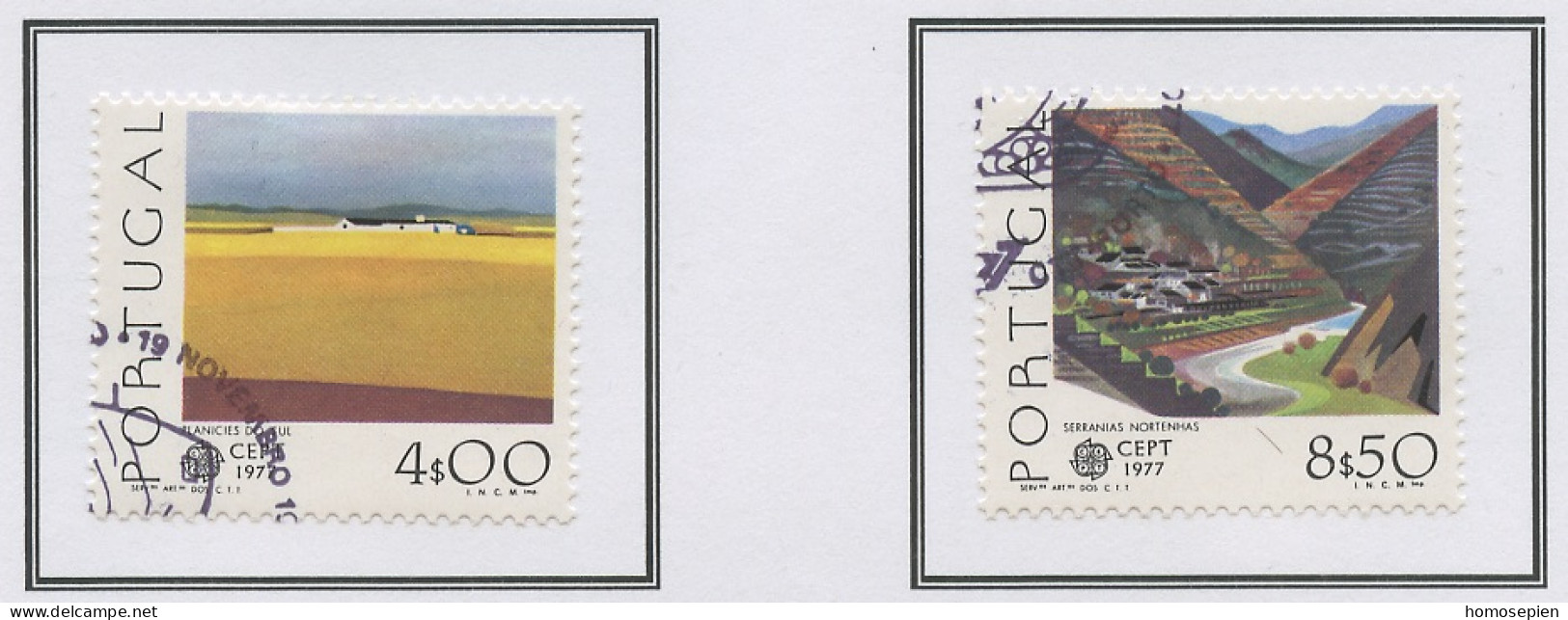 Europa CEPT 1977 Portugal 1977 Y&T N°1340a à 1341a - Michel N°1360x à 1361x (o) - 1977