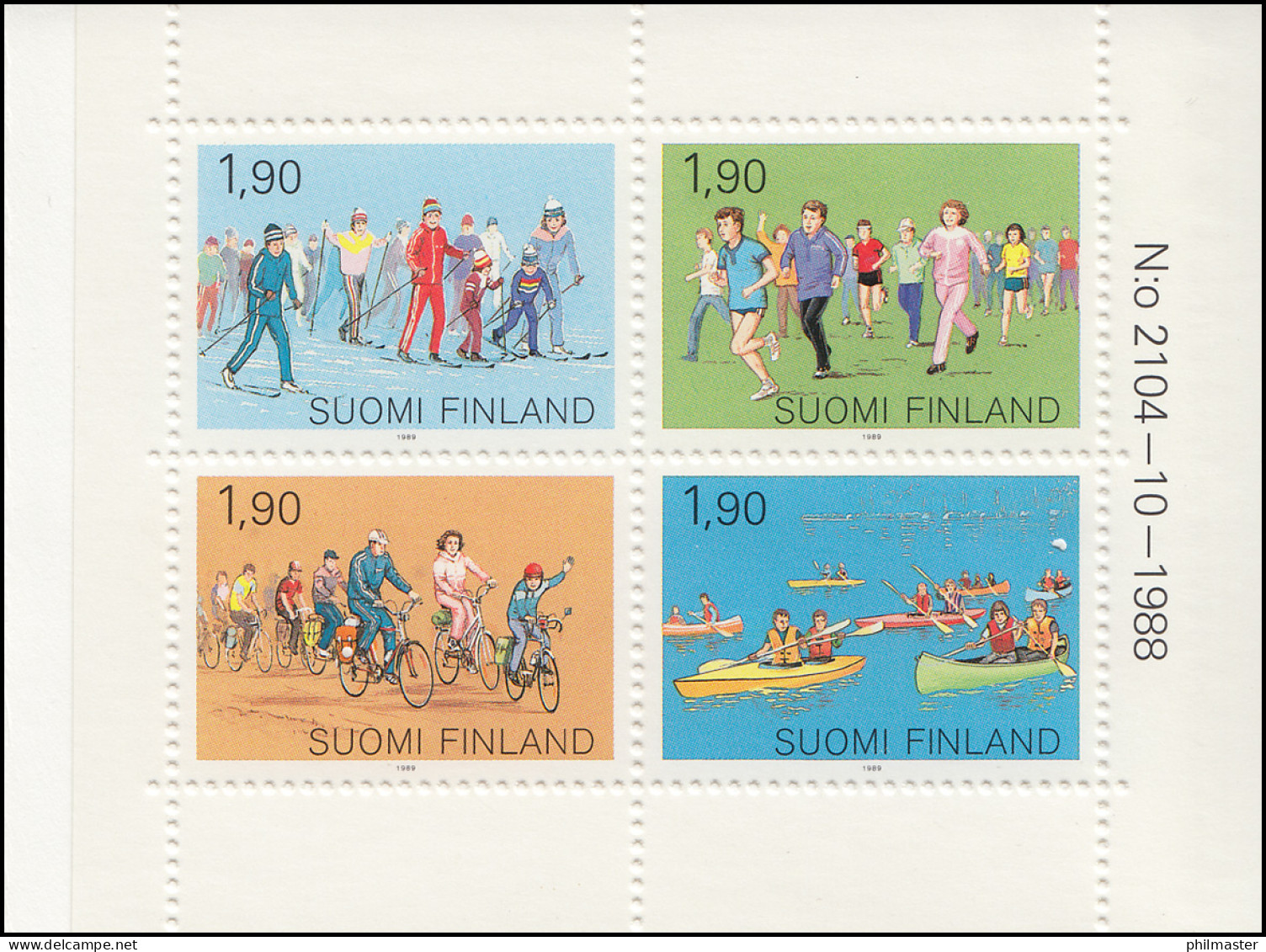 Finnland Markenheftchen 24 Breitensport, ** Postfrisch - Postzegelboekjes