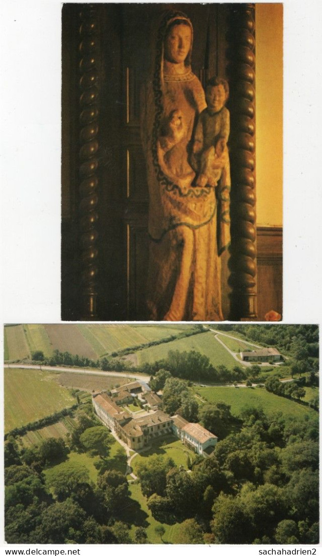 82. Gf. VERDUN-SUR-GARONNE. Mas Grenier. Monastère Des Bénédictines Du Saint-Sacrement. 2 Cartes - Verdun Sur Garonne