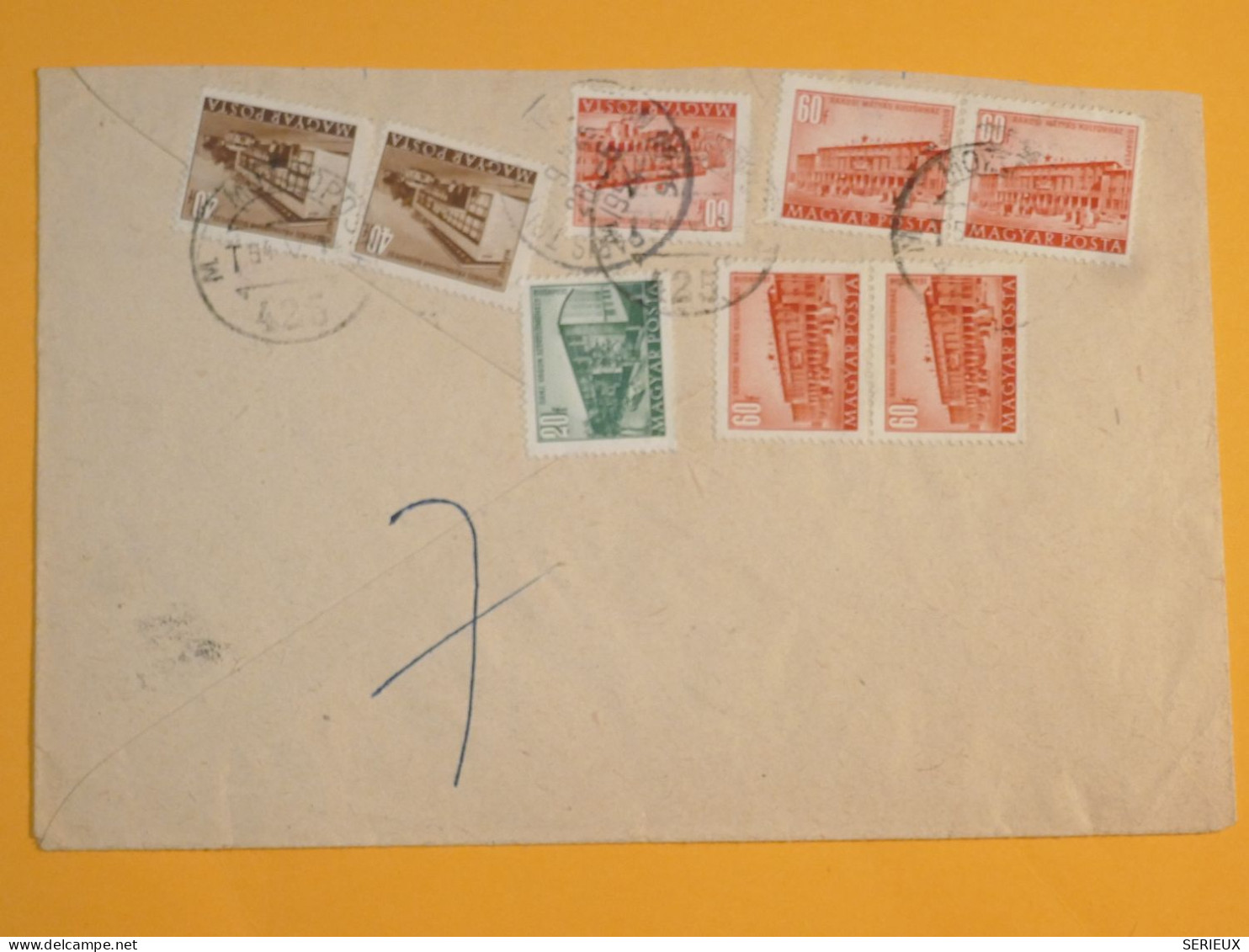 DK 6  HONGRIE   BELLE LETTRE RECO  1954 MARSEILLE A  PARIS  FRANCE     ++AFF INTERESSANT +++ - Storia Postale