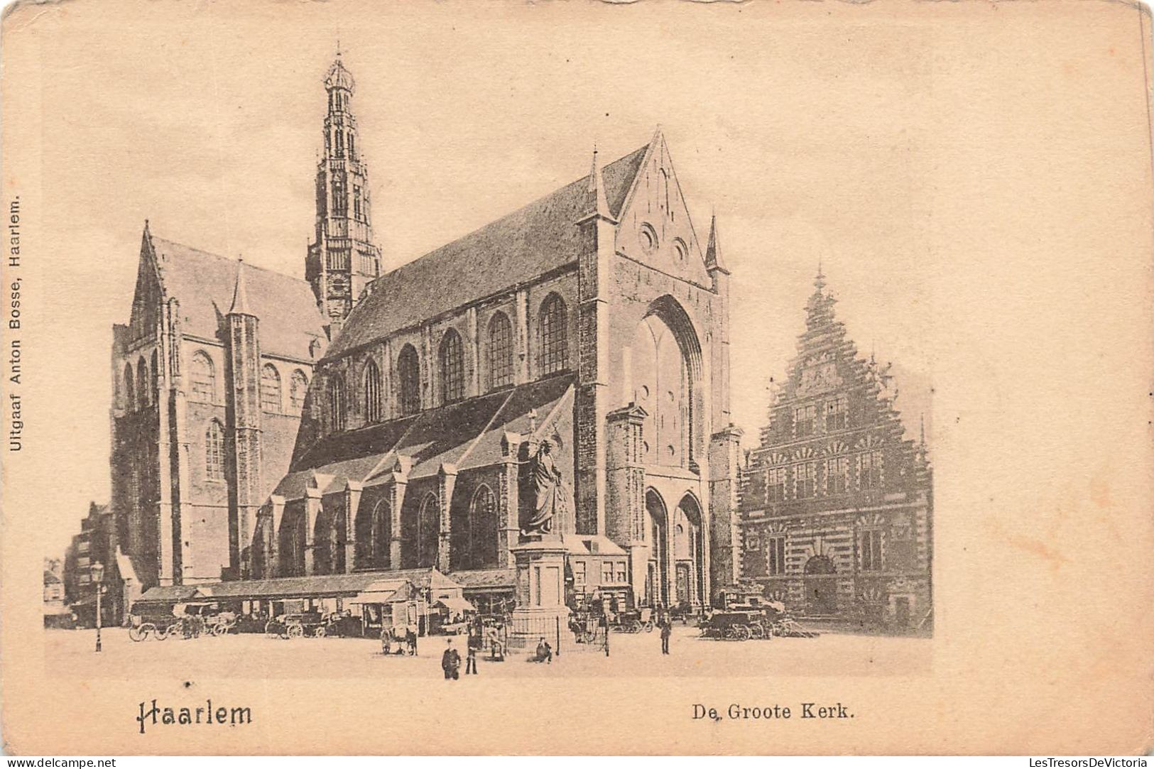 PAYS BAS - Haarlem - De Groote Kerk - Animé - Carte Postale Ancienne - Haarlem