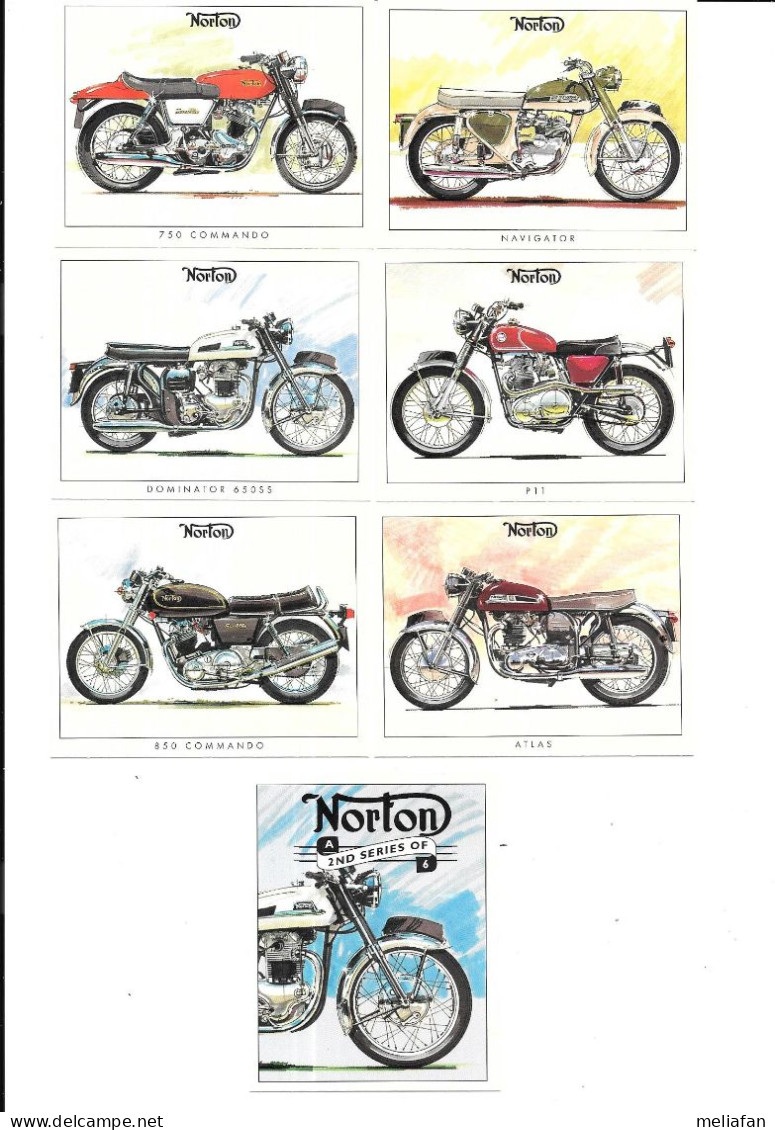 DK33 - SERIE 14 CARTES GOLDEN ERA - MOTOS NORTON - EDITION ANGLAISE EXCELLENT ETAT - Moto