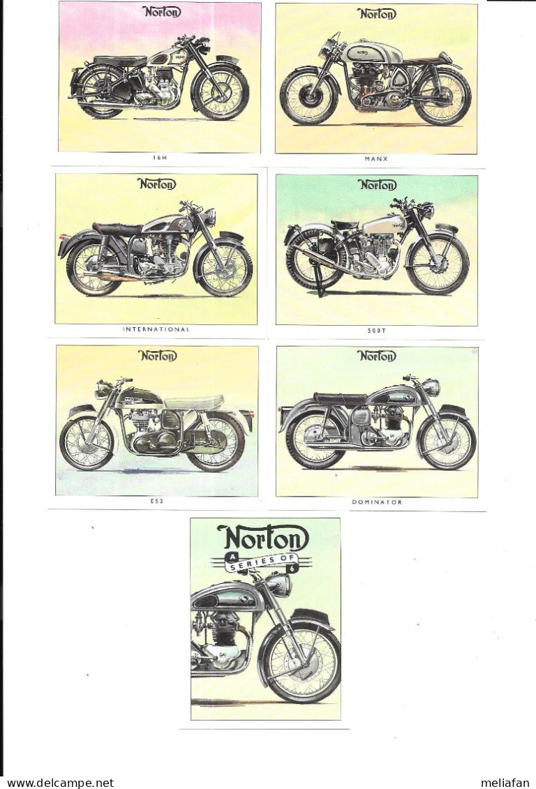 DK33 - SERIE 14 CARTES GOLDEN ERA - MOTOS NORTON - EDITION ANGLAISE EXCELLENT ETAT - Motos