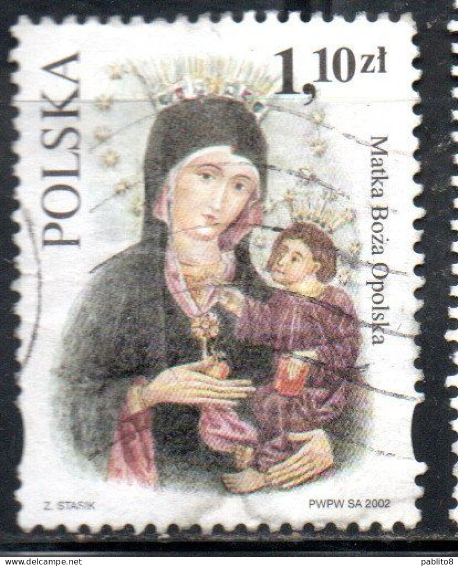 POLONIA POLAND POLSKA 2002 VIRGIN MARY MADONNA HOLY LADY OF INCESSANT ASSISTANCE MATKA BOZA 1.10z USED USATO OBLITERE' - Used Stamps