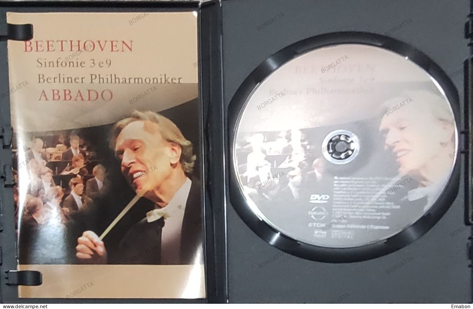 BORGATTA - MUSICA -  Dvd LUDWIG VAN BEETHOVEN SIMPHONY 3 E 9  - CLAUDIO ABBADO - TDK 2004 - USATO In Buono Stato - Konzerte & Musik