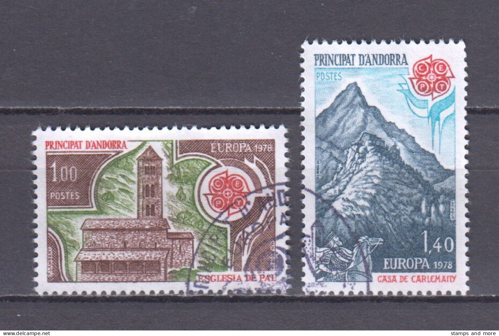 Andorra French 1978 Mi 290-291 Canceled EUROPA CEPT - Gebraucht